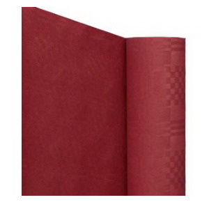 Tischrolle Damast Waterproof 50m - Bordeaux